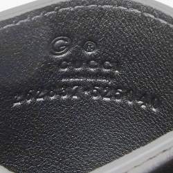 مملوكة مسبقًا Gucci Black Microguccissima Leather Card Holder