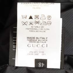 Gucci  Navy Blue Synthetic Sleeveless Quilted Down Jacket M