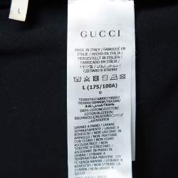 Gucci Black GG Print Jersey T-Shirt L