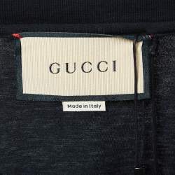 Gucci Black GG Print Jersey T-Shirt L