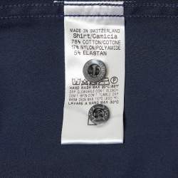 Gucci Caspian Blue Poplin Cotton Button Front Fitted Shirt L