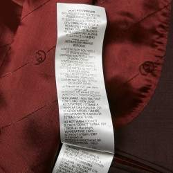 Pre Owned Gucci Burgundy Mohair Single Breasted Blazer L