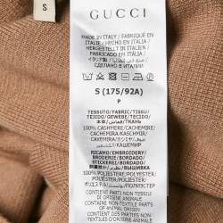 Gucci Beige Cashmere Knit Button Front Cardigan S