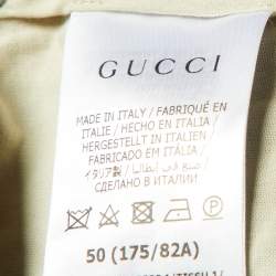 Pre Owned Gucci Green Cotton GG Canvas Panelled Cargo Shorts L