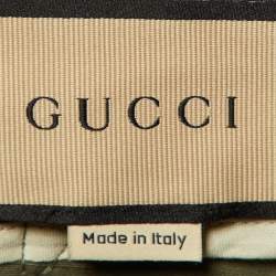 Pre Owned Gucci Green Cotton GG Canvas Panelled Cargo Shorts L