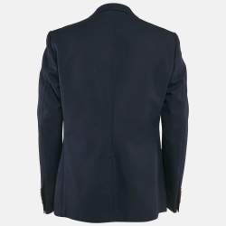 Gucci Navy Blue Cotton Single Breasted Caspian Tailored Blazer XXL
