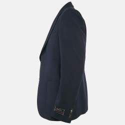 Gucci Navy Blue Cotton Single Breasted Caspian Tailored Blazer XXL