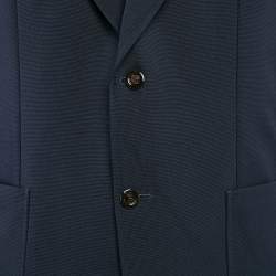 Gucci Navy Blue Cotton Single Breasted Caspian Tailored Blazer XXL