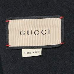 Gucci Navy Blue Wool Zip-Up Jacket M