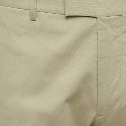 Gucci Beige Textured Cotton Regular Fit Trousers L