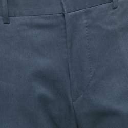 Gucci Blue Gabardine Regular Fit Trousers L