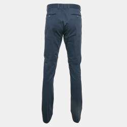 Gucci Blue Gabardine Regular Fit Trousers L