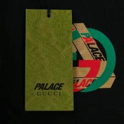 Gucci x Palace Black Logo Print Cotton Crew Neck T-Shirt S