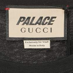 Gucci x Palace Black Logo Print Cotton Crew Neck T-Shirt S