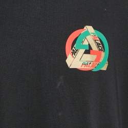 Gucci x Palace Black Logo Print Cotton Crew Neck T-Shirt S