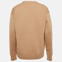 Gucci Camel Brown Cashmere Knit Button Front Cardigan M