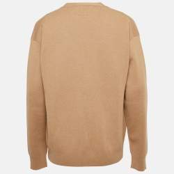 Gucci Camel Brown Cashmere Knit Button Front Cardigan M