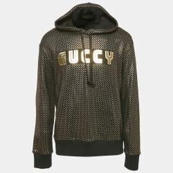 Gucci Black Star Print Cotton Hoodie M