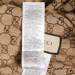 Pre Owned Gucci Blue/Brown GG Canvas and Denim Reversible Jacket XL