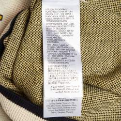 Pre Owned قميص غوتشي كريمي جي جي قطن كم قصير مقاس كبير - لارج