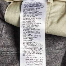 Pre Owned شورت غوتشي صوف وكشمير رمادي بحافة مقلوبة مقاس كبير