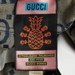 مملوكة مسبقًا Gucci Blue Jumbo GG Denim 22705 Gucci Songs Bermuda Shorts M/Waist 34"