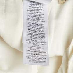 Pre Owned Gucci Ivory Linen Pleated Shorts M/Waist 33"