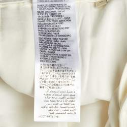 Pre Owned Gucci Ivory Linen Pleated Shorts M/Waist 33"