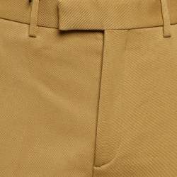 مملوكة مسبقًا Gucci Khaki Beige Cotton Web Striped Pants M/Waist 32"