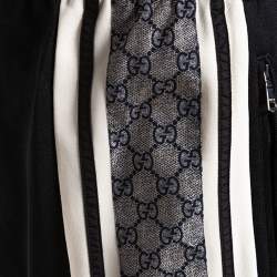 مملوكة مسبقًا Gucci Black Technical Jersey Guccisima Logo Track Pants M