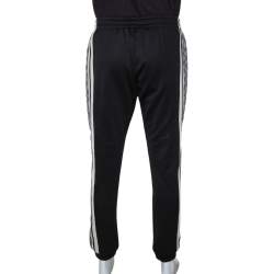 مملوكة مسبقًا Gucci Black Technical Jersey Guccisima Logo Track Pants M