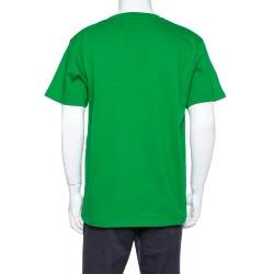 Gucci Green Logo Print Cotton Oversized T-Shirt S Gucci | The Luxury Closet