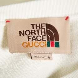 Gucci X The North Face Cream Cotton Logo Printed Sweatshirt M