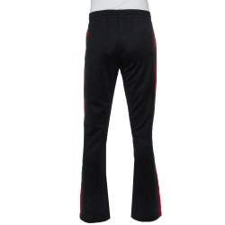 Pre Owned Gucci Black Jersey Side Stripe Detail Technical Flared Pants S