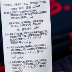 Pre Owned بنطلون رياضي غوتشي تريكو أزرق كحلي جاكار مقاس صغير جدًا - إكس سمول