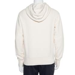 Gucci Cream Cotton Interlocking G Print Hooded Sweatshirt XS