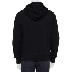 Gucci Black Logo Print Cotton Hooded Sweatshirt XS