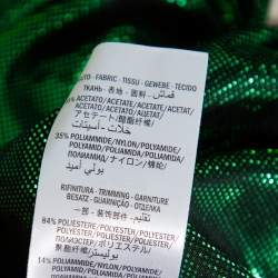 Gucci Green Lamé Side Strip Detail Oversized Joggers XS