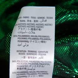 Gucci Green Lamé Side Strip Detail Oversized Joggers XS