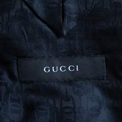 Pre Owned Gucci Bottle Green Wool & Mohair Suit XL