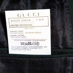 Pre Owned Gucci Bottle Green Wool & Mohair Suit XL