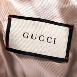Gucci Burgundy Logo Monogram Cotton Canvas Jacket S