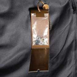 مملوكة مسبقًا قميص غوتشي سكيني فيت قطن وشبك ثلاثي اللون تفاصيل ياقة بسحاب بأكمام قصيرة متوسط - ميديوم (مقاس أوروبي 40)