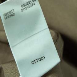 Pre Owned Gucci Olive Green Cotton Button Front Shirt M 