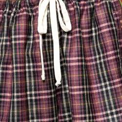 Gucci Violet Tartan Check Wool Drawstring Waist Shorts L