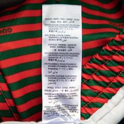 Gucci Red & Green Diagonal Striped Technical Jersey Jogging Pants L