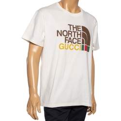 Gucci x The North Face Cream Logo Printed Cotton Short Sleeve T-Shirt M
