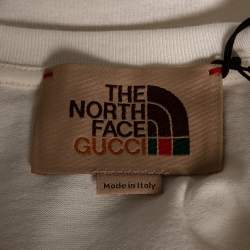 Gucci x The North Face Cream Logo Printed Cotton Short Sleeve T-Shirt M