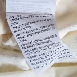 Gucci Cream Cotton Manifesto Mask Printed Crew Neck T-Shirt XS