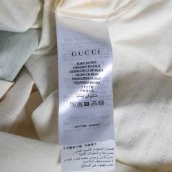Gucci Cream Cotton Manifesto Mask Printed Crew Neck T-Shirt XS
